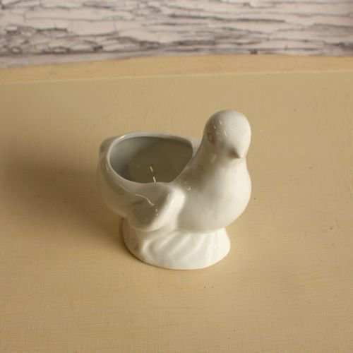 フランスアンティーク雑貨】陶器の小鳥の小物入れ -ブロカントデザミ