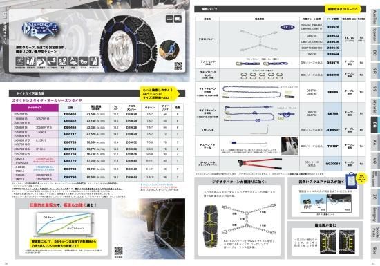 SCC JAPAN タイヤチェーン 亀甲型チェーン（DB）トラック・バス
