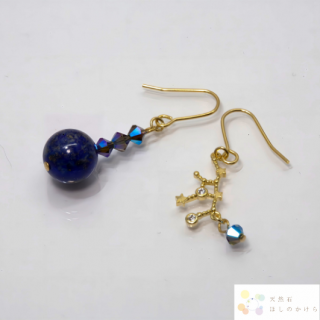 <img class='new_mark_img1' src='https://img.shop-pro.jp/img/new/icons1.gif' style='border:none;display:inline;margin:0px;padding:0px;width:auto;' />星座ピアス/イヤリング ラピスラズリ おとめ座(877)