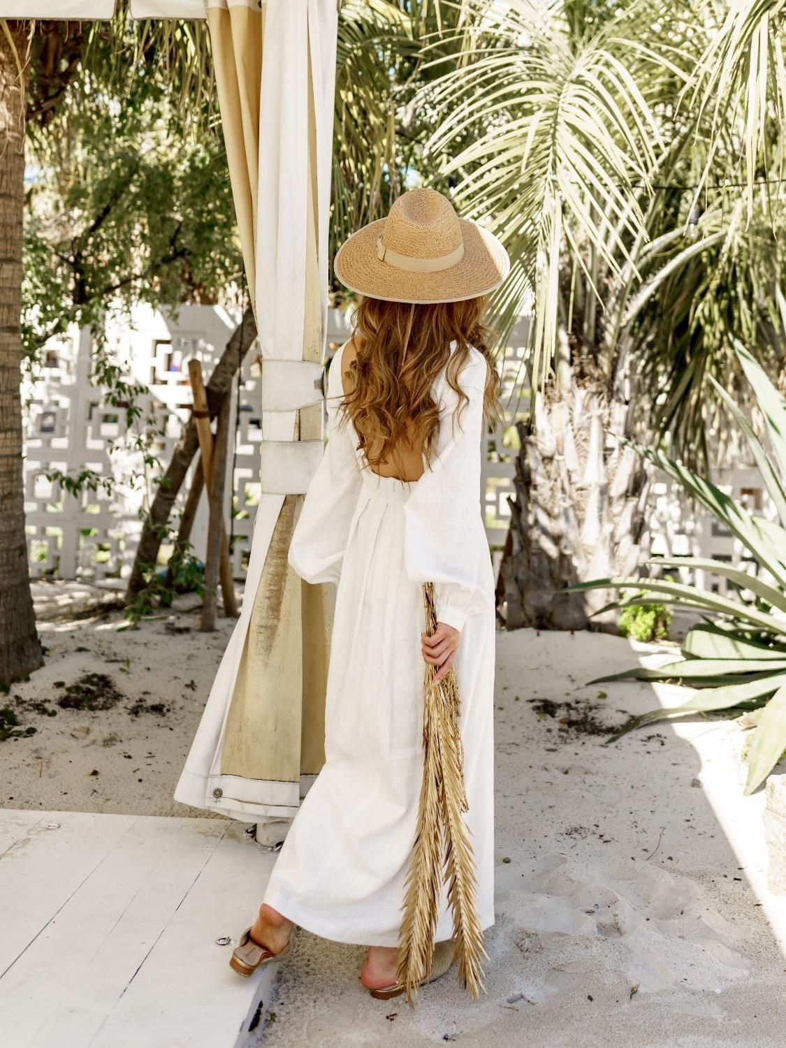Square Back Linen One-piece Square Back Linen One-piece