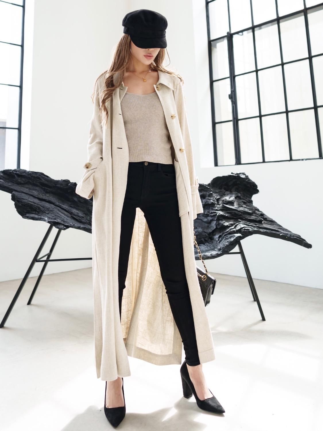 専用 新品未使用 グラムリップス リネン ドロスト トレンチCoat