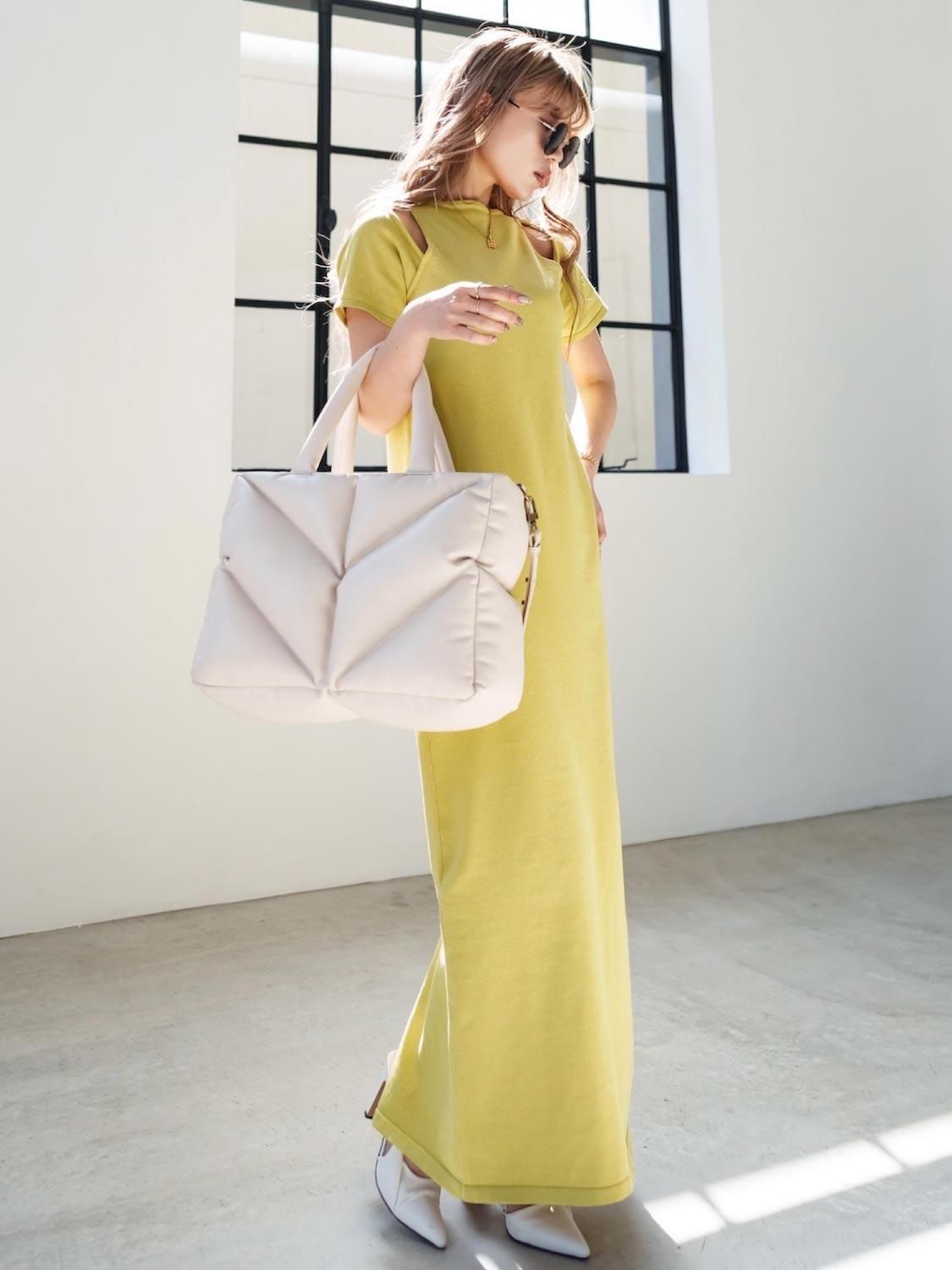 Open-shoulder ニット ワンピース - GlamLips