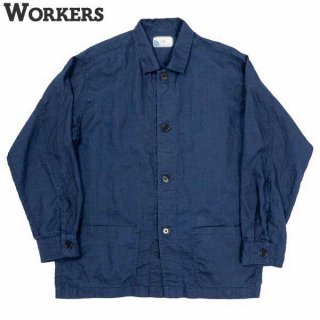 ワーカーズ WORKERS Relax Jacket Indigo Linen リラックスジャケット　インディゴリネン