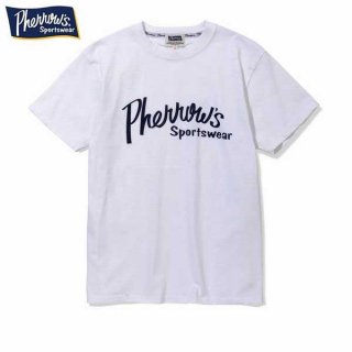 フェローズ PHERROWS 22S-PT2 ブランドロゴ アイコン WHITE ホワイト　半袖T
