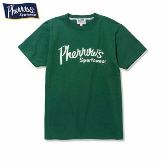 フェローズ PHERROWS 22S-PT1 ブランドロゴ アイコン GREEN グリーン　半袖T