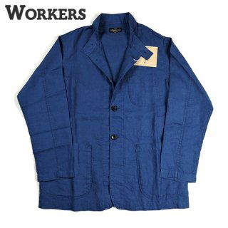 ワーカーズ WORKERS Forestier Linen Jacket French Blue リネン　ジャケット
