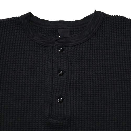 ウエス UES 66BW ビッグワッフル ヘンリーネックTシャツ 長袖