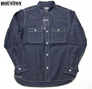 ҥ塼ȥ HOUSTON 40697 USA COTTON CHAMBRAY WORK SHIRT ֥졼