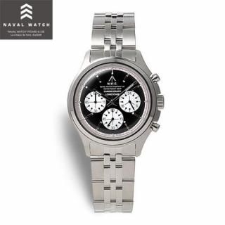 ʥХ륦å NAVAL WATCH FRXC012 Naval Watch Produced By LOWERCASE Chronograph 3links S/S Metal strap 