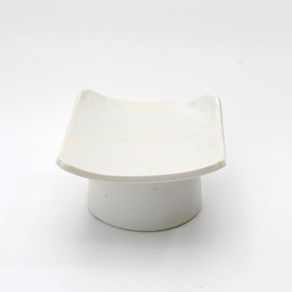 竹下努 青白磁四方台皿 13cm×13cm H7cm｜ 百福オンラインショップ