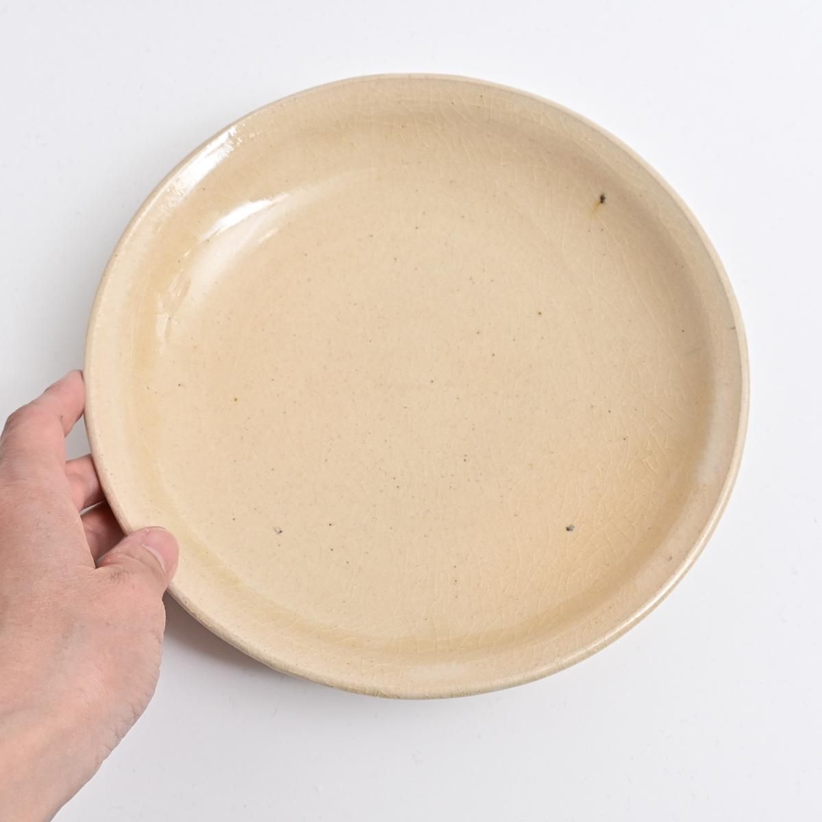 田谷直子 きなり7寸リム皿 φ21cm H4cm ｜ 百福オンラインショップ