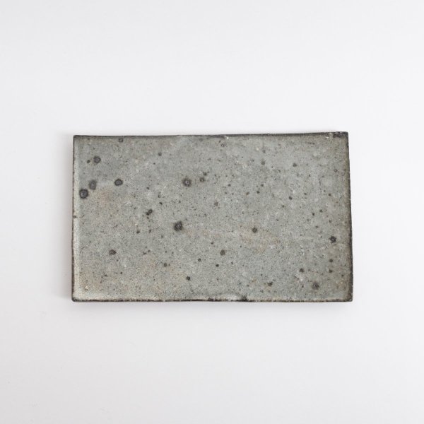 八田亨　白掛tile plate 長小　11.5cm×19.5cm　H1cm