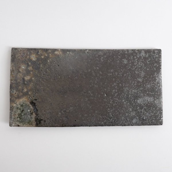 八田亨　自然釉tile plate 長大　24.5cm×12.5cm　H1cm