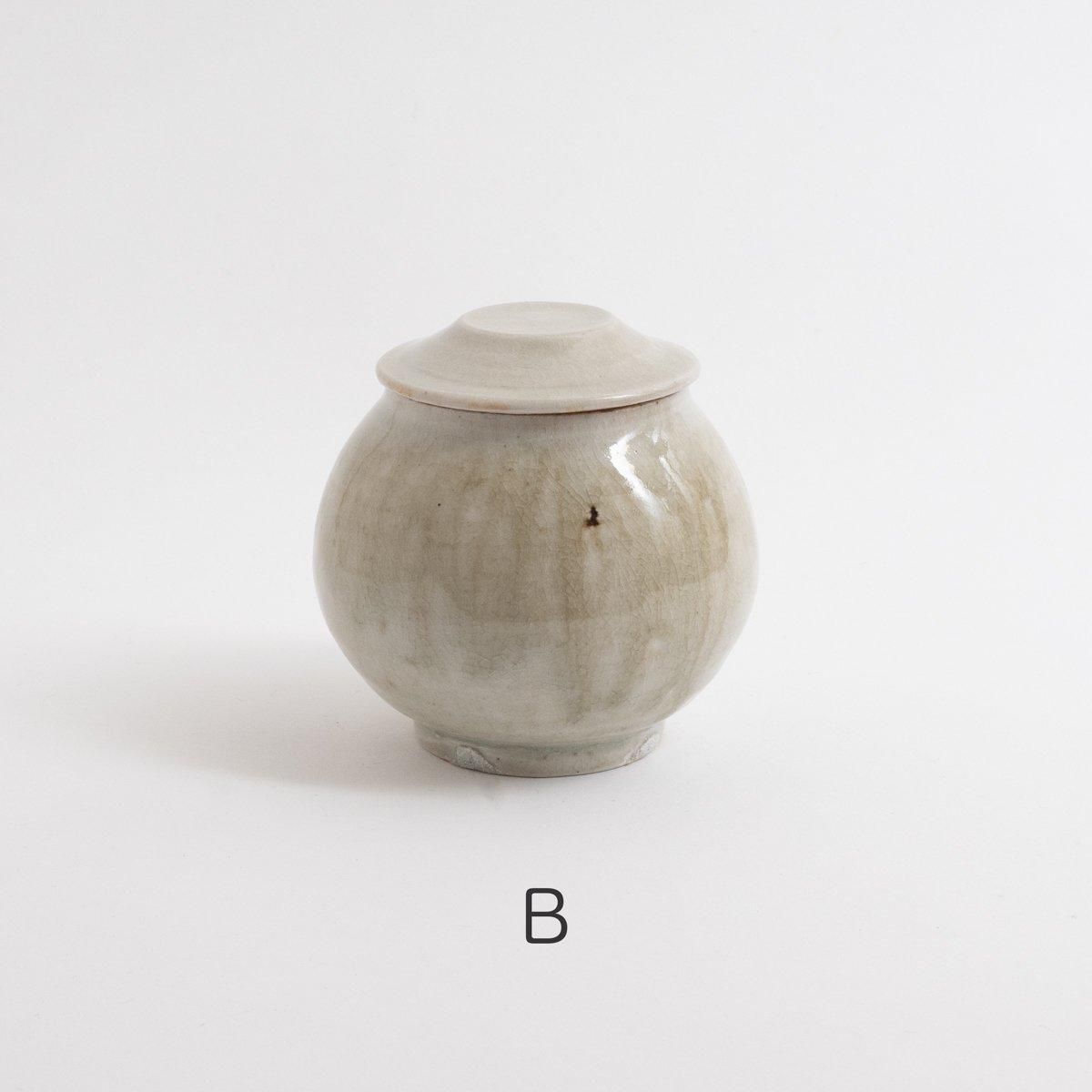 高木剛 白磁蓋壺 (大) ｜ 百福オンラインショップ