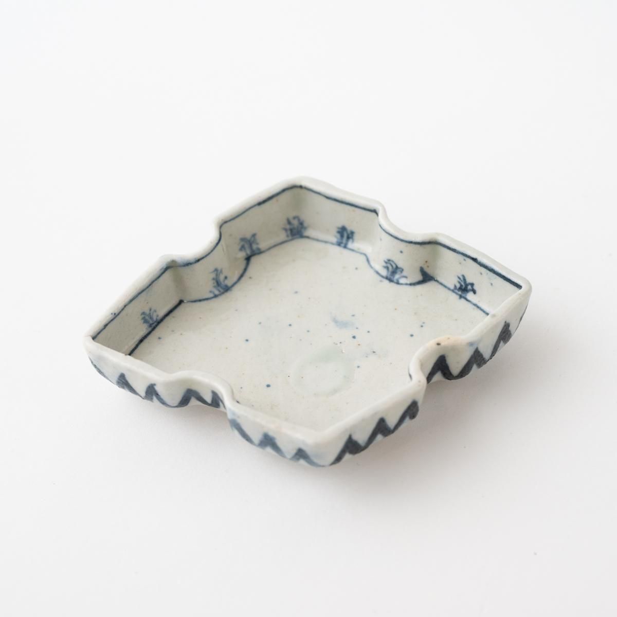 木村龍生 染付変形豆皿 | 百福オンラインショップ