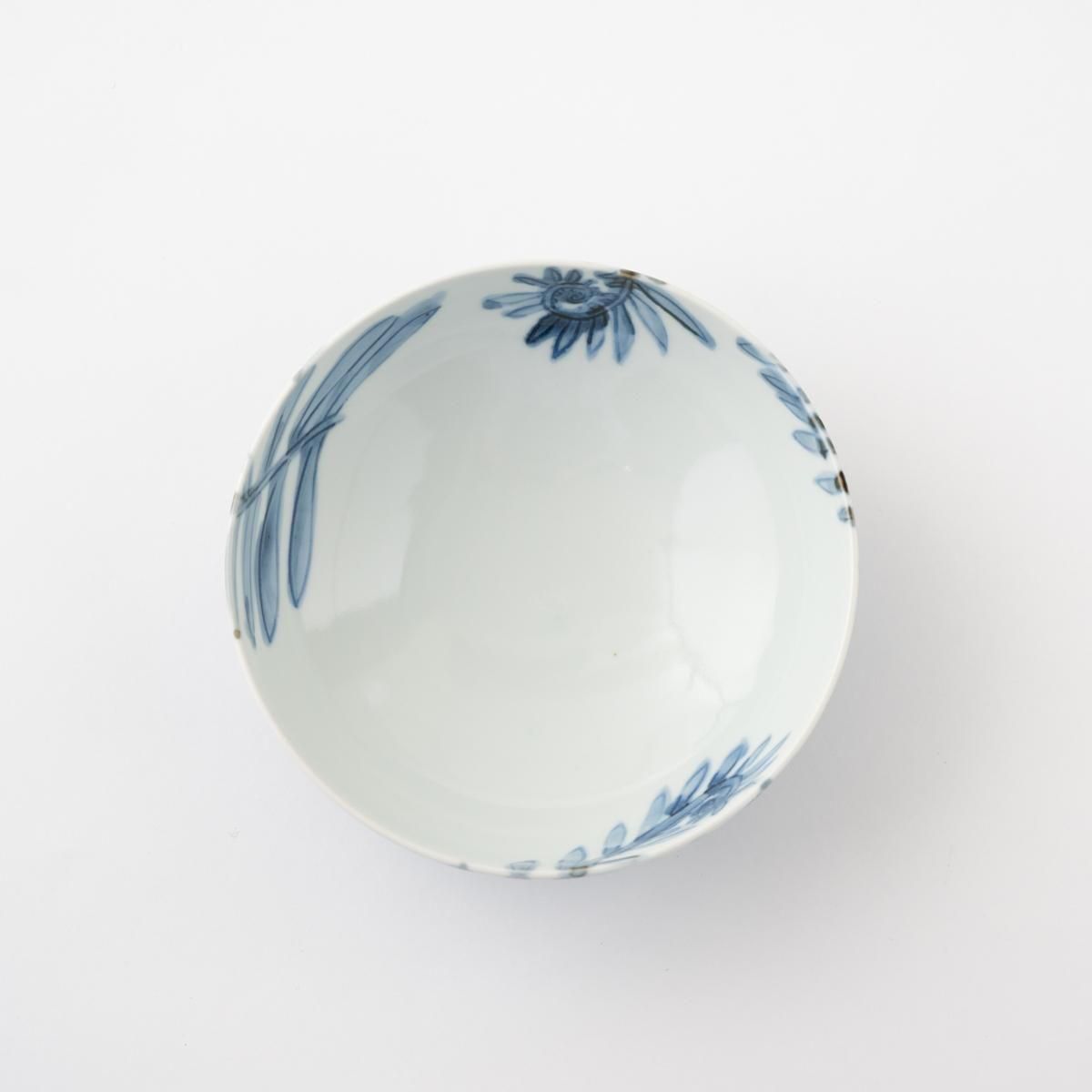 中国　新渡　染付　花文　小さな香合　N　6479 中国 新渡 染付 花文 小さな香合 N 6479