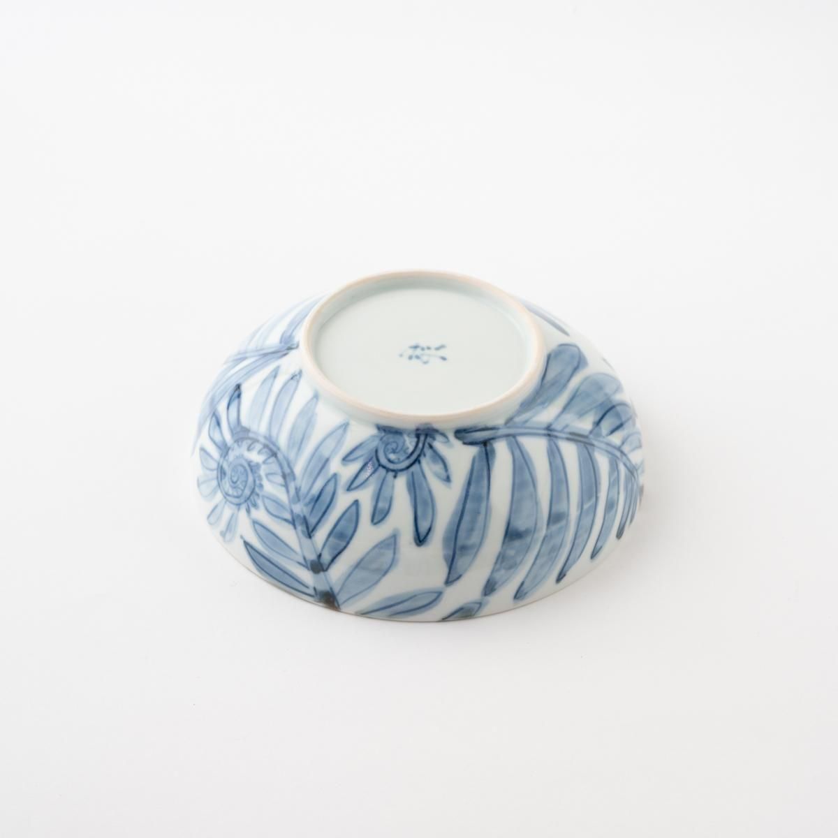 中国　新渡　染付　花文　小さな香合　N　6479 中国 新渡 染付 花文 小さな香合 N 6479