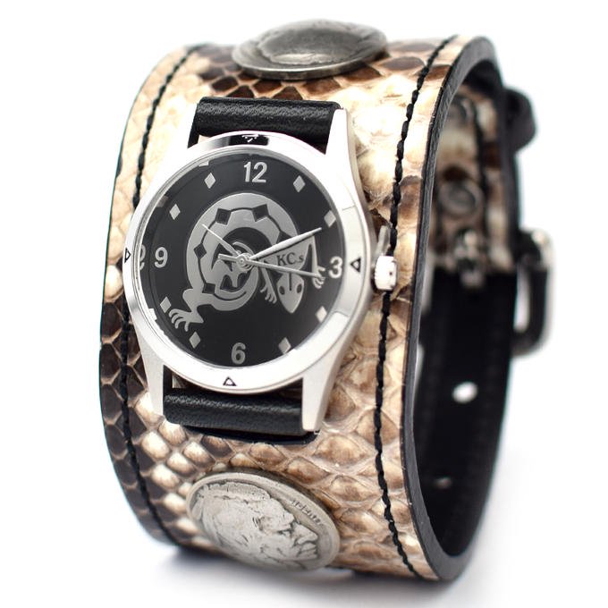 KC's ケーシーズ　レザーウォッチブレス　腕時計　レザー　コンチョ