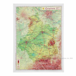 フランス3Dマップ（立体地図）［シャンパーニュ・アルデンヌ地方］ワインポストカードUV204PC付 UR105MP