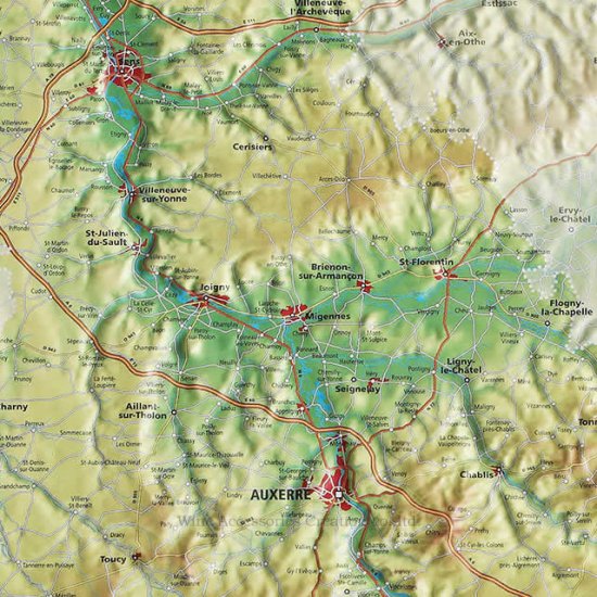 フランス3Dマップ（立体地図）［AOC・ド・ラ・コート・ドール］ UR113MP