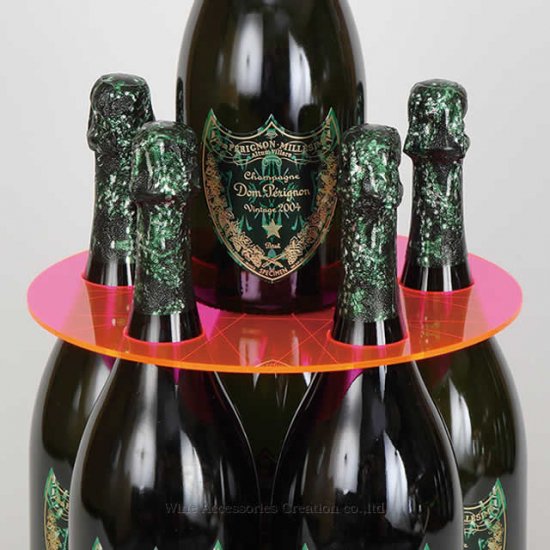【受注生産】【代引き決済不可】シャンパンタワープレート 蛍光ピンク（ボトルのタワー化プレート）RJ153RE