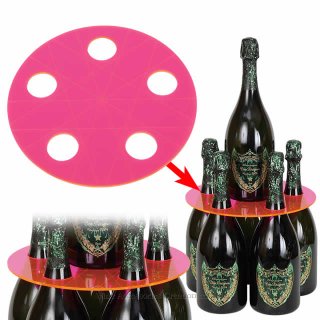 【受注生産】【代引き決済不可】シャンパンタワープレート 蛍光ピンク（ボトルのタワー化プレート）RJ153RE