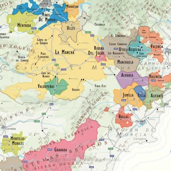 DE LONG フランス ワインマップ 折りたたみ式［ Wine Map of