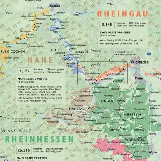 DE LONG フランス ワインマップ 折りたたみ式［ Wine Map of