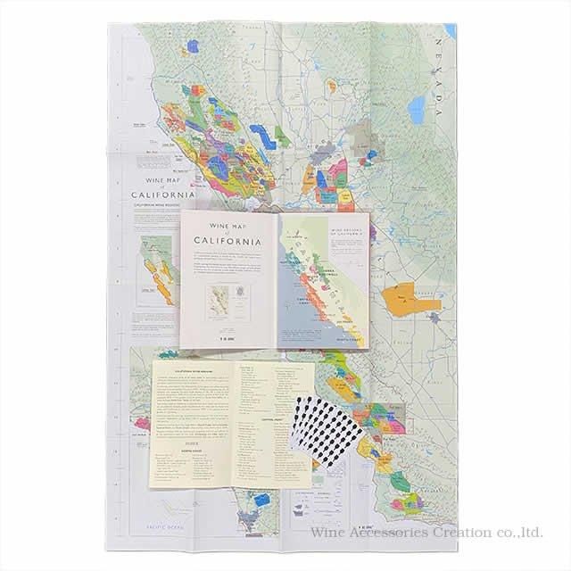 DE LONG カリフォルニア ワインマップ 折りたたみ式 ［ Wine Map