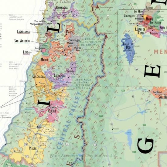 DE LONG パシフィック ノースウエスト ワインマップ［ Wine Map
