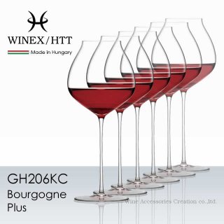 WINEX/HTT ブルゴーニュ Plus（プラス）グラス ６脚セット【正規品】 GH206KCx6