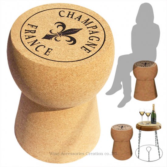 ジャンボ シャンパンコルクチェア シャンパンコルクの形状をした椅子 | ワイン | ワイングッズ | ワイン・アクセサリーズ・クリエイション