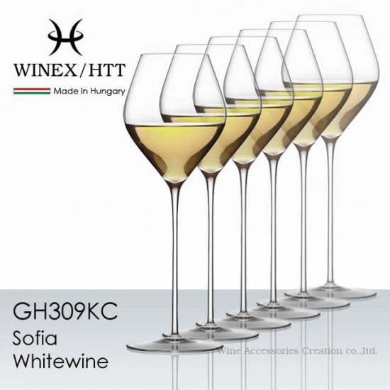 WINEX / HTT ハンドメイド ソフィア ホワイトワイン グラス ６脚セット