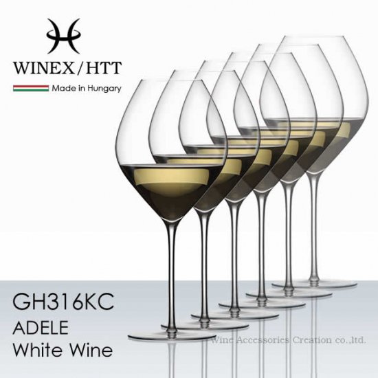 WINEX / HTT ハンドメイド アデル ホワイトワイン グラス ６脚セット | ワイン | ワイングラス |  ワイン・アクセサリーズ・クリエイション
