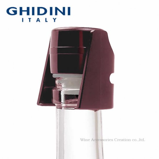 GHIDINI（ギディニ） ワンタッチ シャンパンストッパー レッド  MF012RE