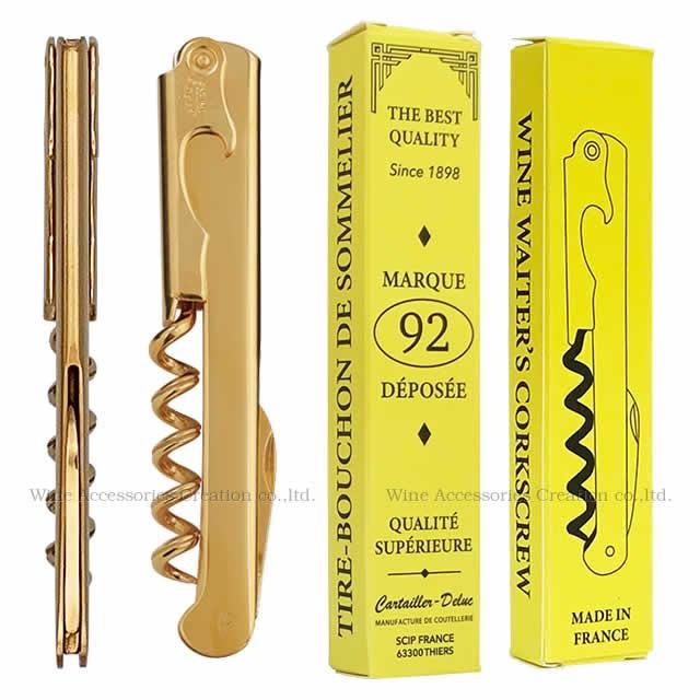 Cartailler Deluc ソムリエナイフ　ゴールド　未使用品 Cartailler Deluc デュルック ソムリエナイフ ゴールドコー