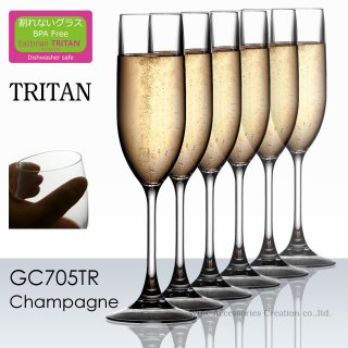 トライタン 飽和ポリエステル樹脂製 シャンパングラス トラベル４脚セット【正規品】 GC805TR