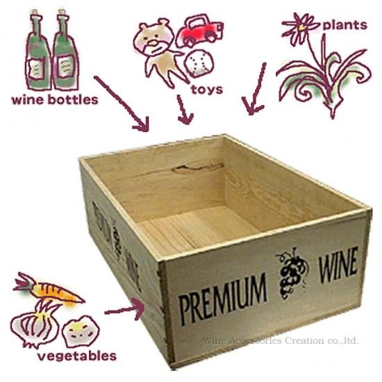 ワイン木箱 陳列用1段ラック 仕切り＆キャスター付き | ワイン