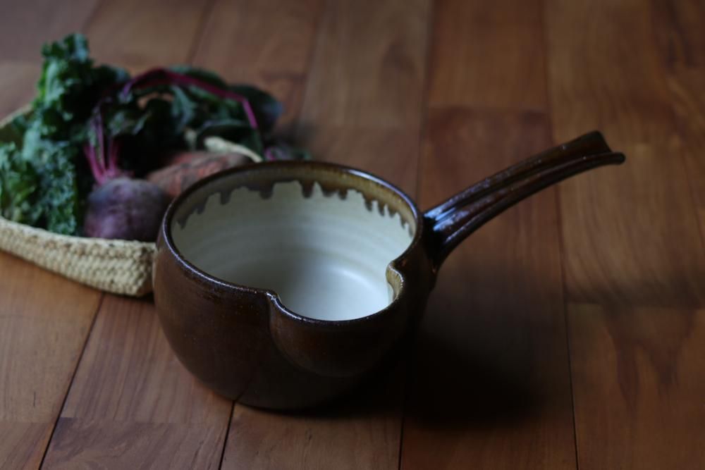 廣川温　片口片手鍋　