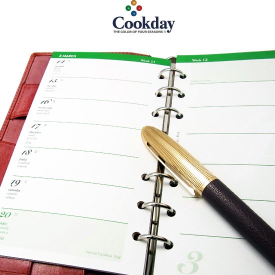 AQDO 2024年版 Cookday バイブルサイズ 月間カレンダー+1週間1ページ B09