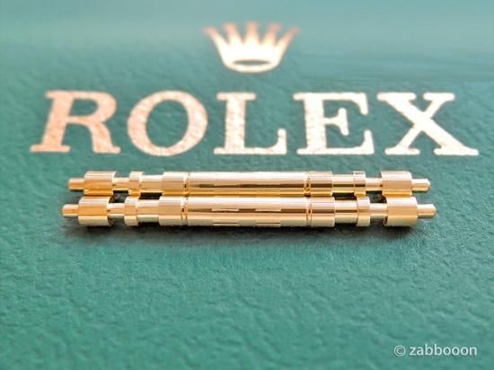 ロレックス純正 SWISS 18KYG 金無垢 バネ棒 20mm 2本1セット