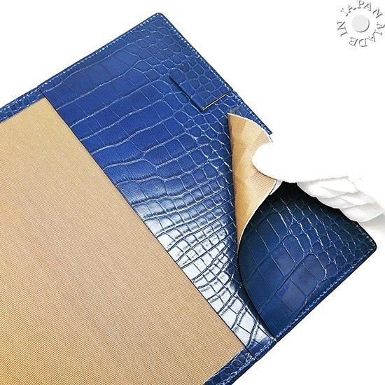 超レア　グレゴリー　青タグ　ボードカバー クロコ型押 本革 A5サイズ手帳カバー／ブルー - Made in Japan の AQDO