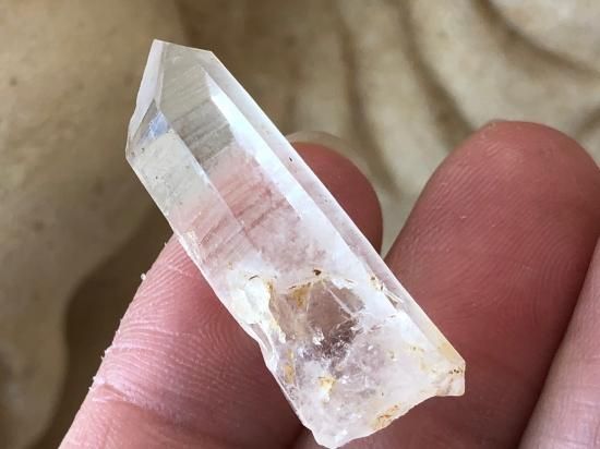 国産水晶・絶産☆京都府京田辺市甘南備山産水晶・ポイント 34mm