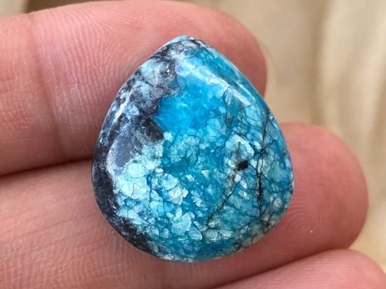 幸運の石！鮮やかブルー☆ブルーコモンオパール・ルース 21mm