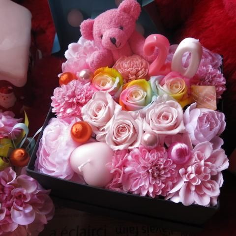 誕生日プレゼント 花束風 フラワーギフト レインボーローズ