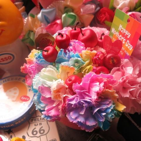 母の日 プレゼント ディズニー ミッキー＆ミニー 花 レインボー
