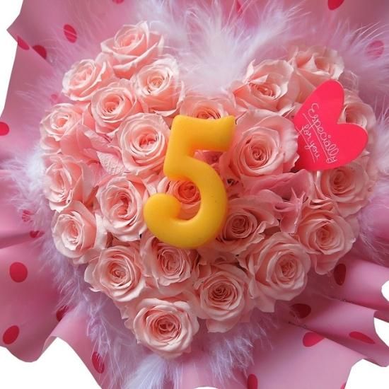 40s 大ぶり スウィートハートジュエリー パフィーハート 渦巻き お花