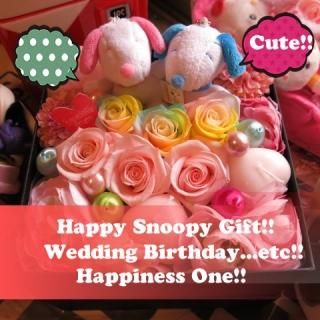 結婚祝いにスヌーピーフラワーギフト 結婚祝いにスヌーピーフラワーギフト