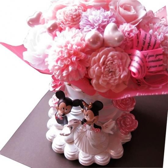 結婚祝いプレゼントにディズニー 花束風 フラワーギフト ミッキー ミニー入りプリザーブドフラワー ケース付き 結婚祝いプレゼントにディズニー 花束風 フラワーギフト ミッキー ミニー入りプリザーブドフラワー ケース付き