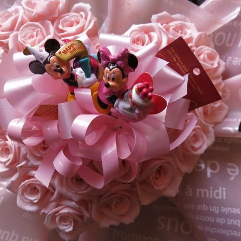誕生日プレゼント ディズニー フラワーギフト バースデー ミッキーマウス ミニーマウスのハートのプリザーブドフラワー 誕生日プレゼント ディズニー フラワーギフト バースデー ミッキーマウス ミニーマウスのハートのプリザーブドフラワー